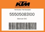 Ktm Genuine Silencer Exc - 55505083100. Fixed Price $571.65.