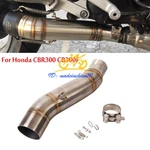 For Honda CBR300R CB300F Motorcycle Connector Exhaust Mid Pipe Link Tube Slip. Fixed Price $35.94.