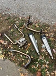 Triumph Speed Twin Silencer T2204415. Fixed Price $550.00.