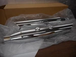 Harley Davidson Oem Chrome Slip-on Slash Down Mufflers Flstn Softail 80460-05. Fixed Price $399.99.