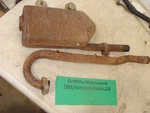 1996 Kawasaki Bayou KLF220 Oem Exhaust Pipe Muffler Silencer Front. Fixed Price $65.00.