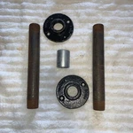 Threaded Pipe Nipple Black Carbon Steel 1" X 10" Collar And Two Flanges. Fixed Price $35.00.