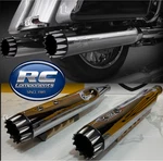 Rcx 17-26 Harley Touring Components 4.5" Slip Mufflers Excalibur Eclipse. Fixed Price $399.95.