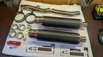 Delkevic Slip 14" Oval Carbon Motorcycle Exhaust Yamaha Fjr 1300. Fixed Price $350.00.