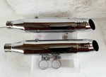Oem Harley 2014-18 Xl Sportster 883/1200 Chrome Slip On Mufflers W/ Heatshields. Fixed Price $164.99.