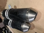 Ducati Streetfighter 1098 Stock Mufflers Exhaust + Holder. Fixed Price $99.00.