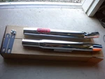 Nos Mac Universal Chrome Slip On Kick Up Taper Tip Mufflers 1.75" Id KZ400. Fixed Price $114.95.