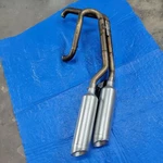 Harley Davidson Softail Fatbob Exhaust Header Pipes Mufflers Oem 18-22 65600288. Fixed Price $160.00.