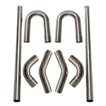 3" Od Stainless Steel Exhaust Pipe Mandrel Straight Bend Kit Universal Silver. Fixed Price $108.50.