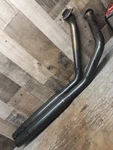 Harley Shovel Head Staggered Paughco Style Fit Super Slash Cut Straight Pipes. Fixed Price $114.99.