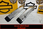 S&s Oval 95-25 Touring 09-25 Trike Twin Slash Slip On Mufflers. Fixed Price $499.95.
