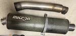 01 99 '98 YZF600R Micron Carbon Fiber Exhaust Chrome Mid Pipe Yamaha. Fixed Price $204.20.