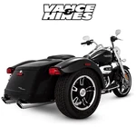 Vance & Hines Twin Slash Chrome Mufflers For 17-22 Harley Davidson Freewheeler. Fixed Price $659.95.