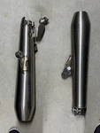 Triumph Street Twin, 2016-17, Oem Rh / Lh Mufflers, T2201738 T2202338. Fixed Price $450.00.