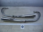 1972 Honda CB350 Twin H21009) Left And Right Exhaust Headers Mufflers Pipes Set. Fixed Price $143.75.