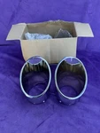 Ciro Slanted Pair Tips - Fits All 4 In. Straight Or Megaphone Mufflers. Fixed Price $75.00.
