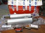 Ducati 2002-2005 Monster 620/695/ 1000/S4 Rh & Lh Exhaust Silencers Take-offs. Fixed Price $200.00.