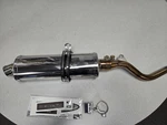 Delkevic Slip On Exhaust With 14" Oval Stainless Steel Muffler For KLX300DS Sm. Fixed Price $169.99.