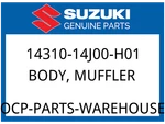 Suzuki Oem Part 14310-14J00-H01 Body,muffler. Fixed Price $1806.18.