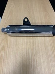 Triumph Adventurer Left Hand Side Slash Cut Muffler Part # A9601019. Fixed Price $75.00.