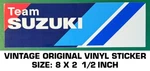 Team Suzuki Motorcycle - Vintage Original Vinyl Decal Sticker Racing. Fixed Price $5.86.