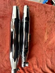 Oem Harley Davidson Heritage Chrome Softail Slip Ons Like New 64900455. Fixed Price $150.00.