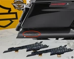 Oem Harley 2 Screamin' Eagle Mufflers Street Cannon Exhaust Emblems Badges Black. Fixed Price $39.95.