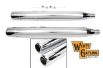 Wyatt Gatling Chrome Hollow Point Muffler Set Fits 95-16 Harley Touring Flt. Fixed Price $309.36.